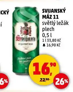 Penny Market Pivo svijanský máz nabídka