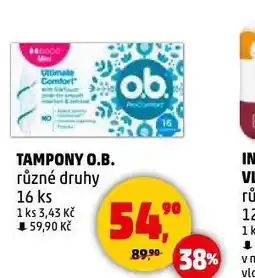 Penny Market O.b. tampony nabídka