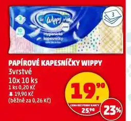 Penny Market Wippy papírové kapesníčky nabídka