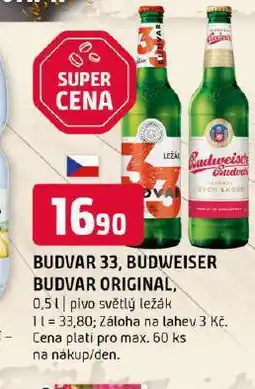 Terno Pivo budweiser budvar nabídka