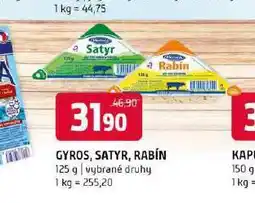 Terno Gyros sýr nabídka