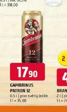 Terno Pivo gambrinus patron 12 nabídka