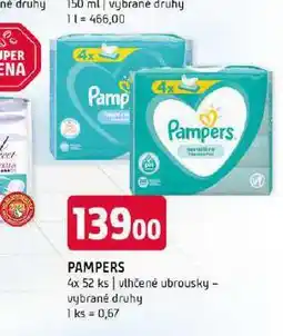Terno Pampers dětské vlhčené ubrousky nabídka