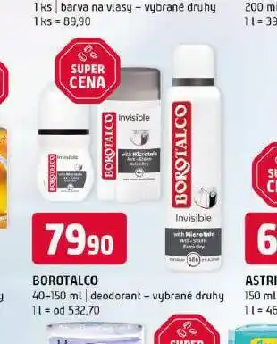 Terno Borotalco deodorant nabídka