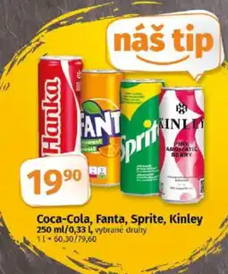 COOP TIP Coca-Cola, Fanta, Sprite, Kinley nabídka