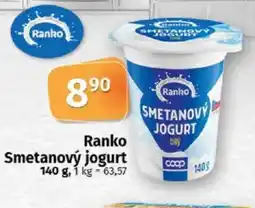 COOP TIP Ranko Smetanový jogurt nabídka