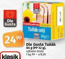 COOP TIP Dle Gusta Tuňák nabídka