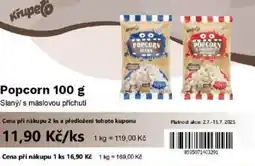 COOP TIP Popcorn nabídka