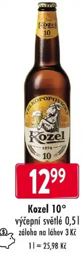 Qanto Kozel 10° výčepní světlé nabídka