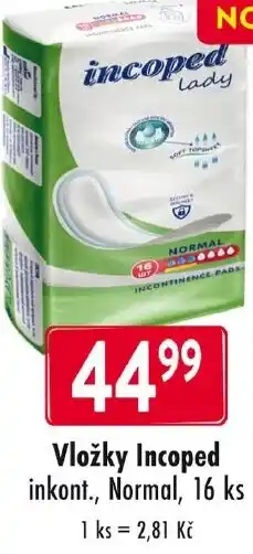 Qanto Vložky Incoped inkont., Normal nabídka