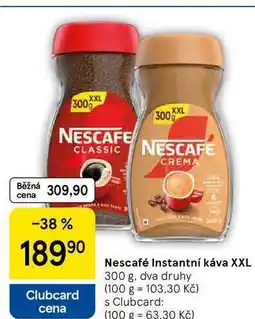 Tesco Nescafé Instantní káva XXL, 300 g, dva druhy nabídka