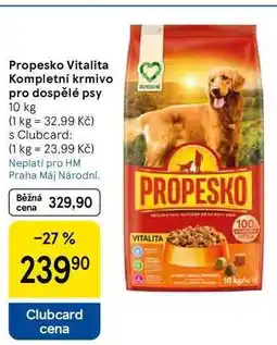 Tesco Propesko Vitalita Kompletní krmivo pro dospělé psy, 10 kg nabídka