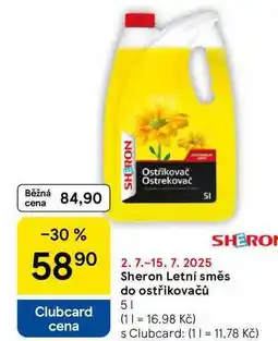 Tesco Sheron Letní směs do ostřikovačů, 5 l nabídka