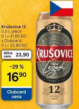 Tesco Krušovice 12, 0.5 l, plech nabídka