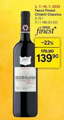 Tesco Tesco Finest Chianti Classico, 0.75 l nabídka