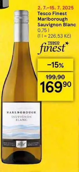 Tesco Tesco Finest Marlborough Sauvignon Blanc, 0.75 l nabídka