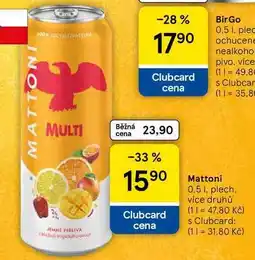 Tesco Mattoni, 0.5 l, plech nabídka