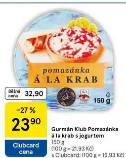 Tesco Gurmán Klub Pomazánka á la krab s jogurtem, 150 g nabídka