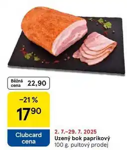 Tesco Uzený bok paprikový, 100 g nabídka
