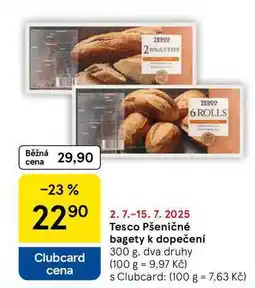 Tesco Tesco Pšeničné bagety k dopečení, 300 g nabídka