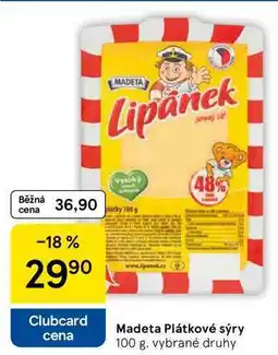 Tesco Madeta Plátkové sýry, 100 g nabídka