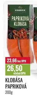 Ratio KLOBÁSA PAPRIKOVÁ 200g nabídka
