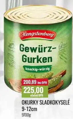 Ratio OKURKY SLADKOKYSELÉ 9-12cm 9700g nabídka