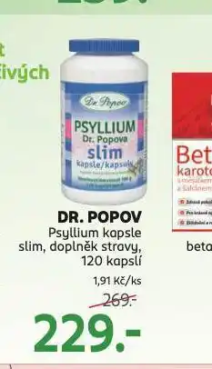 Rossmann Dr. popov psylium kapsle slim nabídka