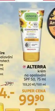 Rossmann Alterra krém na opalování nabídka