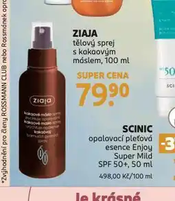 Rossmann Ziaja tělový sprej nabídka