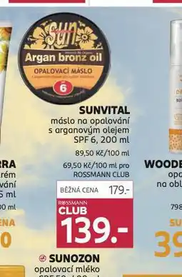 Rossmann Sunvital máslo na opalování nabídka