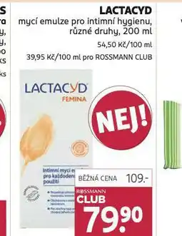 Rossmann Lactacyd mycí emulze nabídka