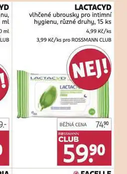 Rossmann Lactacyd vlhčené ubrousky nabídka