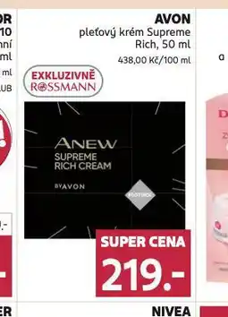 Rossmann Avon pleťový krém nabídka