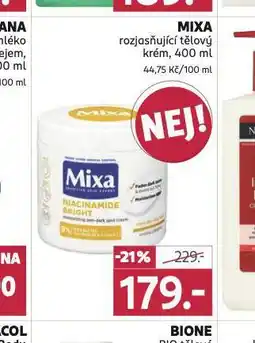 Rossmann Mixa rozjasňující tělový krém nabídka