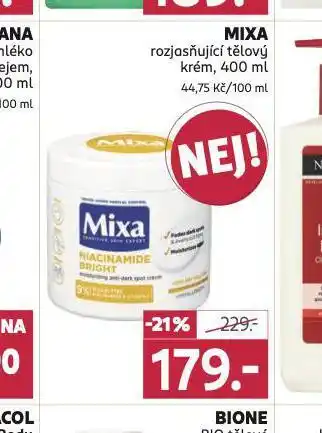 Rossmann Mixa rozjasňující tělový krém nabídka