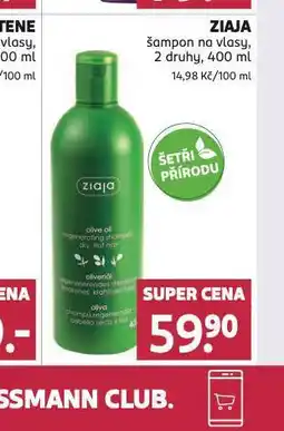 Rossmann Ziaja šampon nabídka