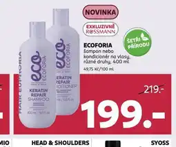 Rossmann Ecoforia šampon, kondicioner nabídka
