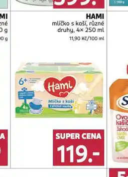 Rossmann Hami mlíčko s kaší nabídka