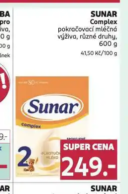 Rossmann Sunar complex pokračovací mléčná výživa nabídka