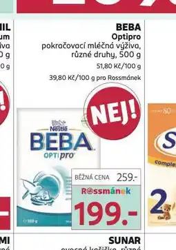 Rossmann Beba optipro pokračovací kojenecká výživa nabídka