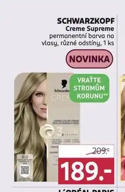Rossmann Schwarzkopf permanentní barva na vlasy nabídka