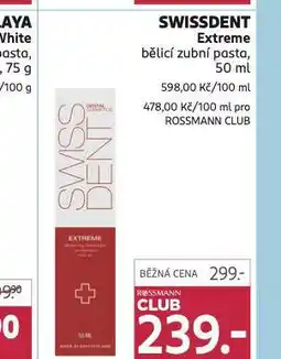 Rossmann Swissdent extreme bělicí zubní pasta nabídka