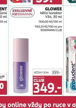Rossmann Glowee bělicí korektor nabídka