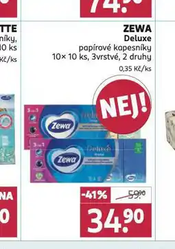 Rossmann Zewa deluxe toaletní papír nabídka