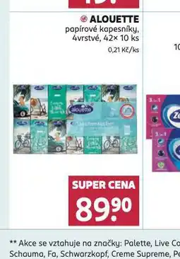 Rossmann Alouette papírové kapesníky nabídka