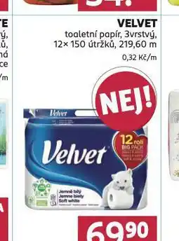 Rossmann Velvet toaletní papír nabídka