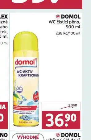 Rossmann Domol wc čistící pěna nabídka
