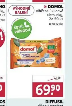 Rossmann Domol vlhčené úklidové ubrousky nabídka