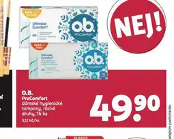 Rossmann O.b. procomfort tampony nabídka